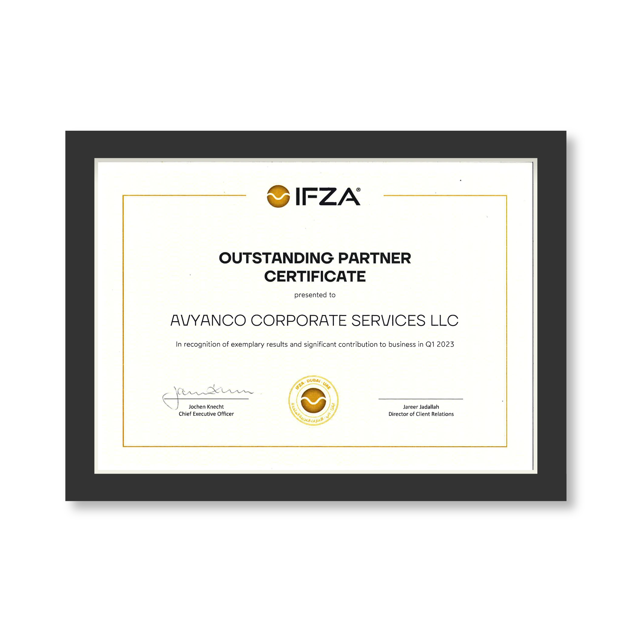 IFZA Outstanding Partner