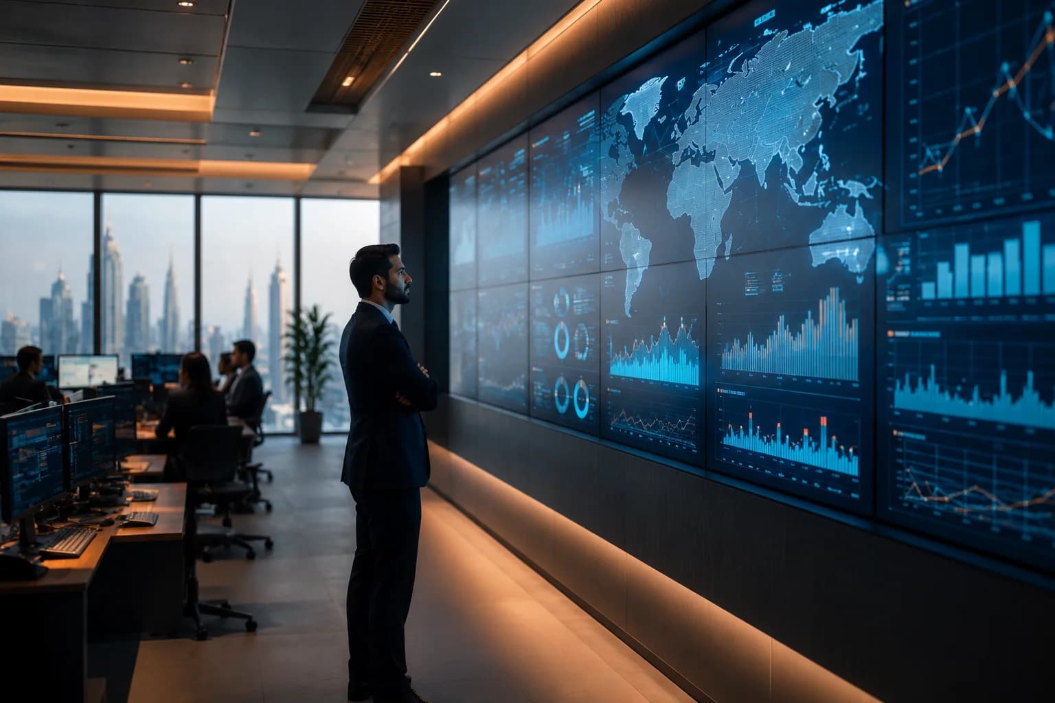 Crisis management and business continuity command centre in a Dubai corporate office