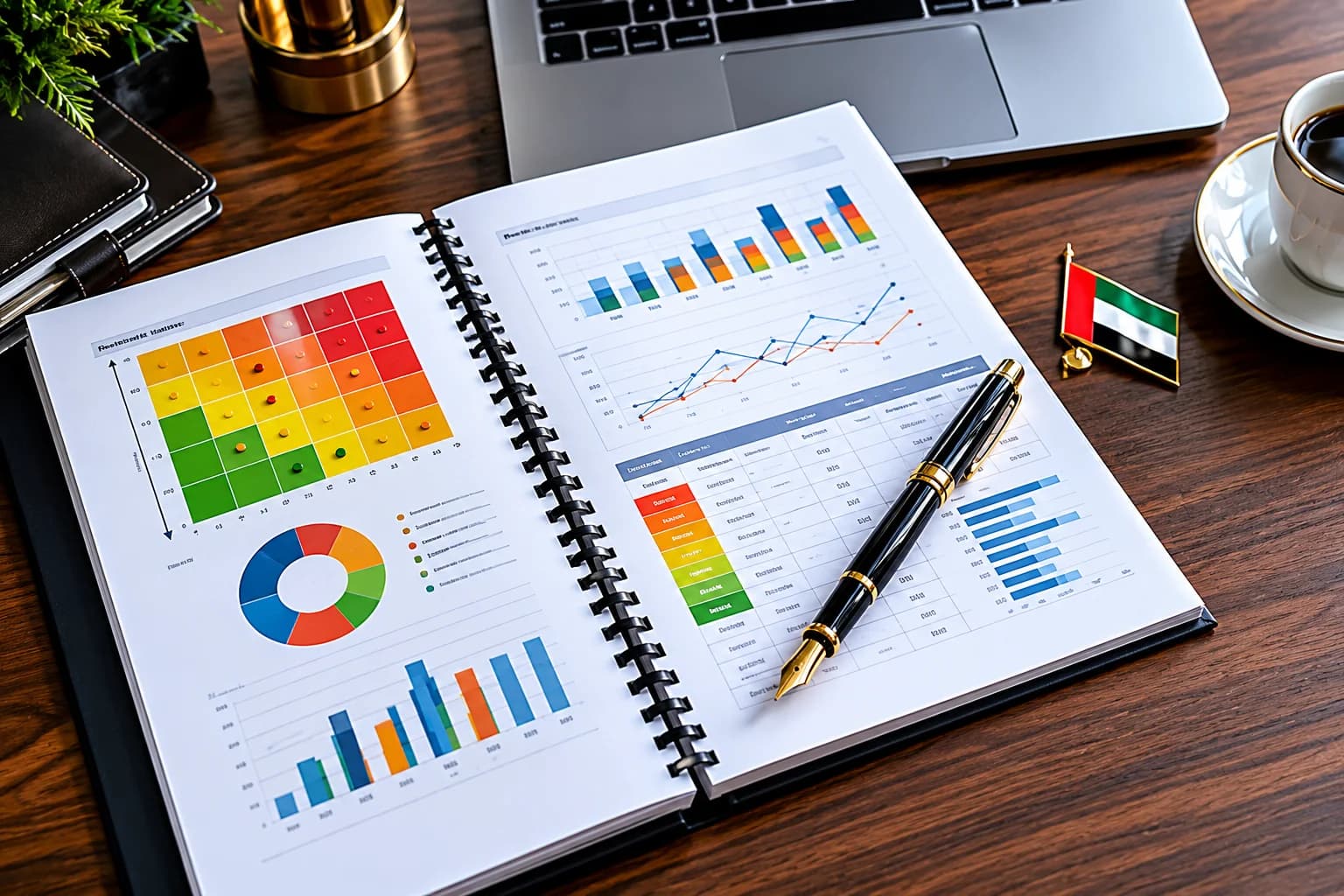 Risk assessment documents on desk — UAE ERM case study