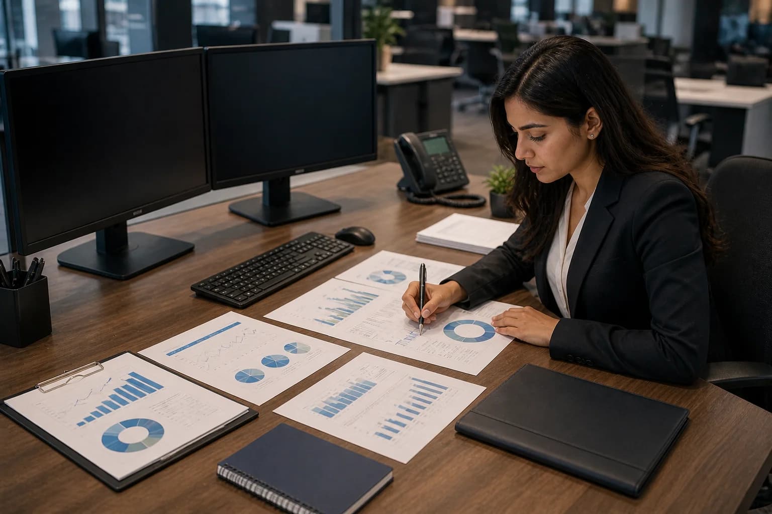 UAE IFRS financial statements preparation — accountant reviewing reports