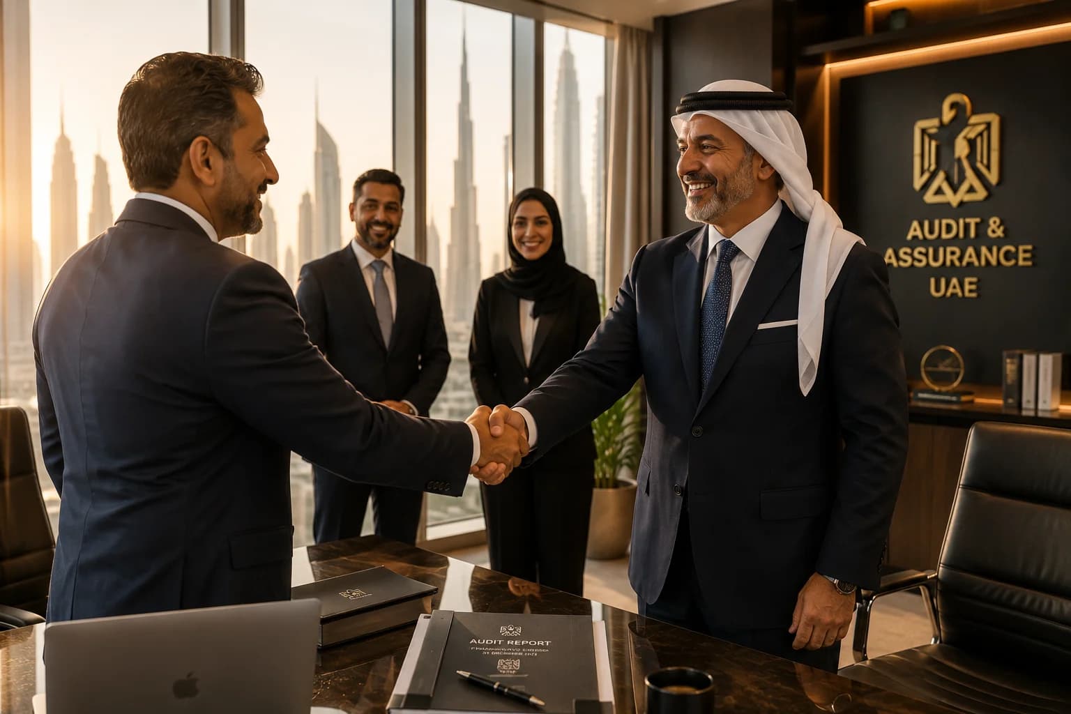 UAE business owner completing statutory audit process with confidence